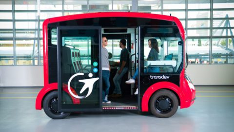 Mobileye, Transdev Autonomous Transport System, and Lohr Group will integrate Mobileye’s self-driving system into the i-Cristal autonomous electric shuttle, manufactured by Lohr Group, with plans to add it to public transportation services across the globe, starting in Europe. Photo courtesy of Mobileye via NoCamels.