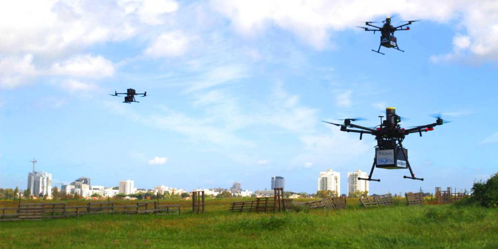FlyTech flies their drones over farmland in Israel. Courtesy of FlyTech via NoCamels.