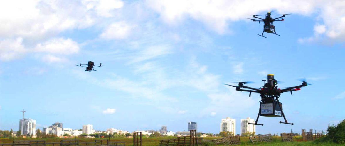 FlyTech flies their drones over farmland in Israel. Courtesy of FlyTech via NoCamels.