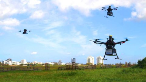 FlyTech flies their drones over farmland in Israel. Courtesy of FlyTech via NoCamels.