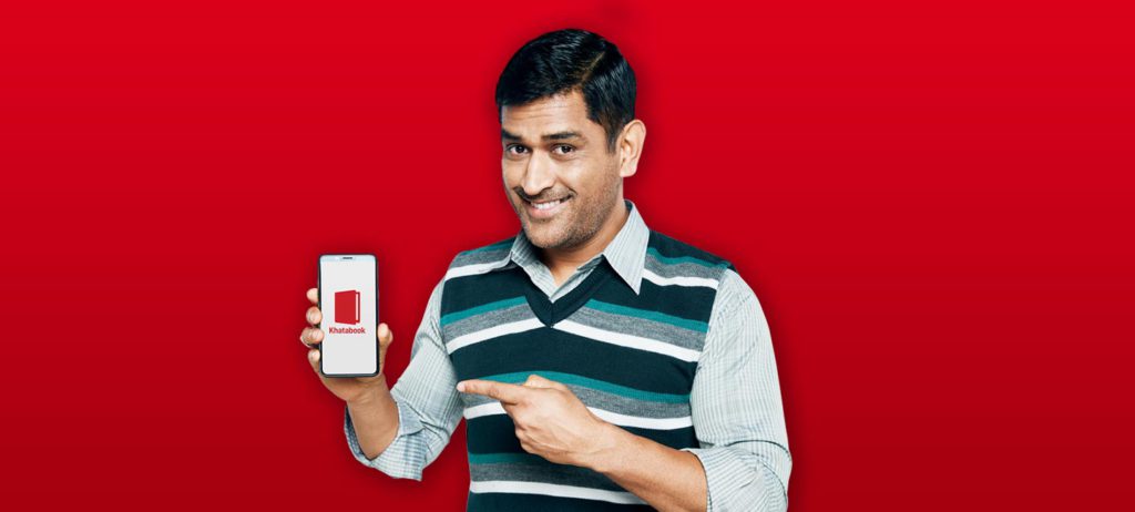 Indian cricketer M S Dhoni has endorsed Khatabook