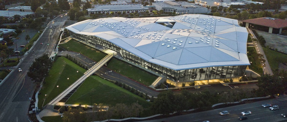 An aerial view of Nvidia's headquarters in Santa Clara, California. Photo by Connie Zhou. Courtesy of Nvidia via NoCamels.