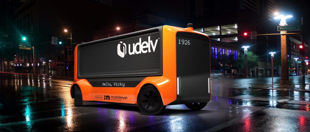 In April 2021, Udelv announced that Mobileye Drive, Mobileye’s self-driving system, will drive the company's Transporters, Udelv's next-generation autonomous delivery vehicles. Udelv and Mobileye plan to produce more than 35,000 Mobileye-driven Transporters by 2028, with commercial operations beginning in 2023. Photo courtesy of Udelv via NoCamels.