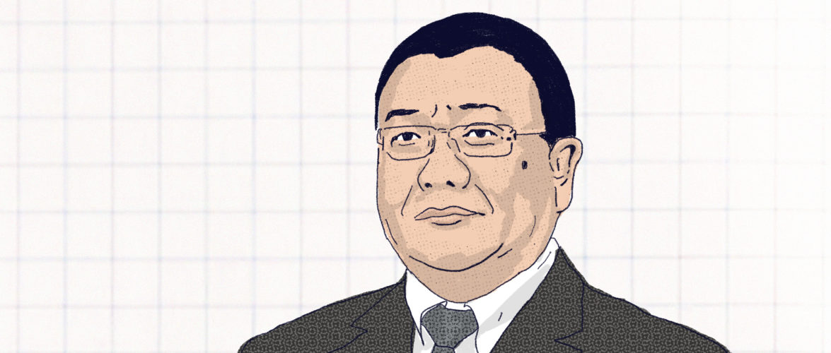 Lu Zhengyao, founder of Luckin Coffee. Illustration by James Chan.