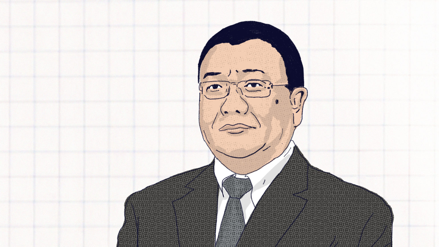 Lu Zhengyao, founder of Luckin Coffee. Illustration by James Chan.