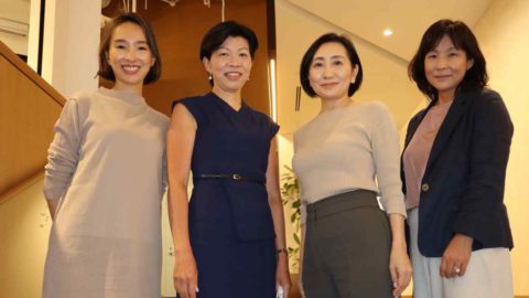Picture: From left, Eriko Suzuki, Kathy Matsui, Miwa Seki, and Yumiko Murakami will lead the new fund. Photo by Kenjiro Suzuki, Nikkei staff writer.