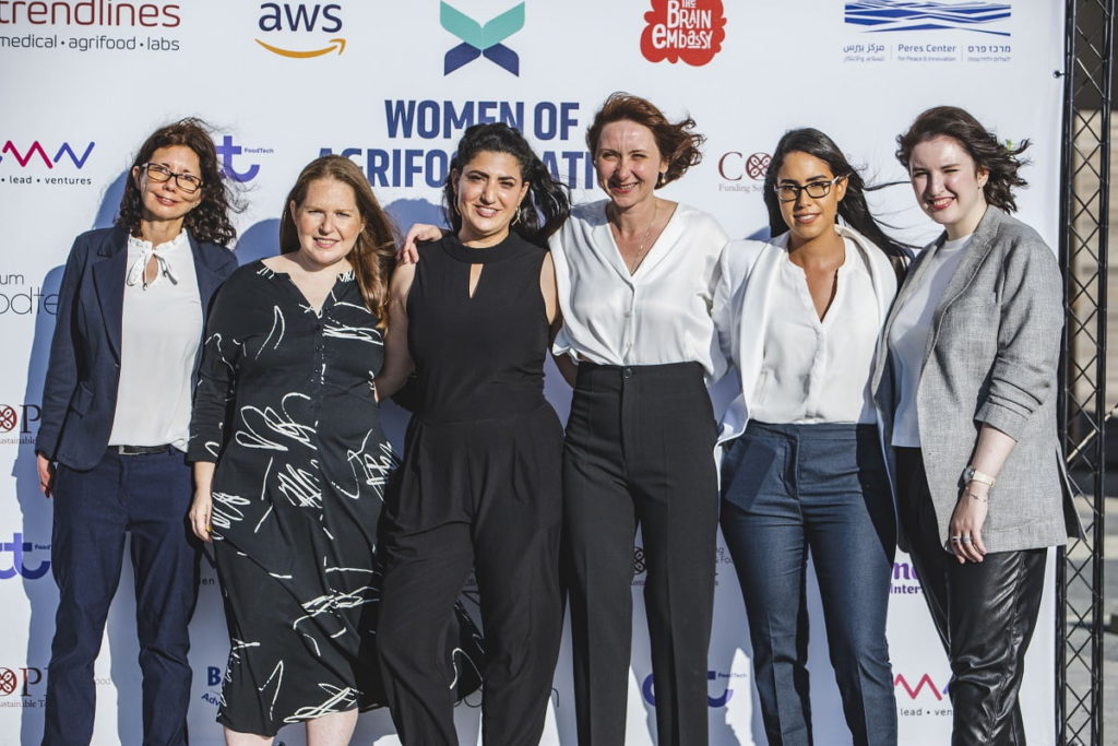 The six finalists of the Women of AgriFood Nation 2021 competition. Photo by Itay Skaliter. Courtesy of Women of AgriFood Nation via NoCamels.