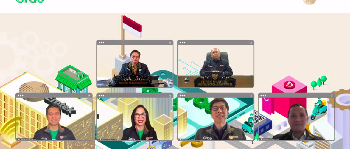 Screen cap of virtual press conference of Grab and Emtek