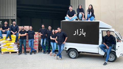 Bazaar's team in Pakistan. Courtesy of Bazaar via MENAbytes.