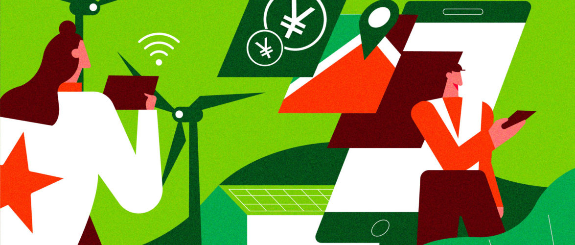China's new carbon trading market. Illustration by KrASIA 2