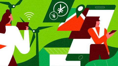 China's new carbon trading market. Illustration by KrASIA 2
