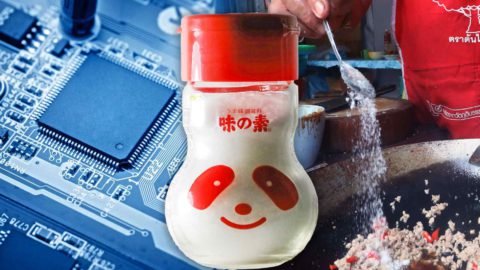 Ajinomoto is comfortable having operations that span everything from powdered coffee to contract drug manufacturing to chip materials. Montage by Rie Ishii and Ken Kobayashi, Nikkei Asia.