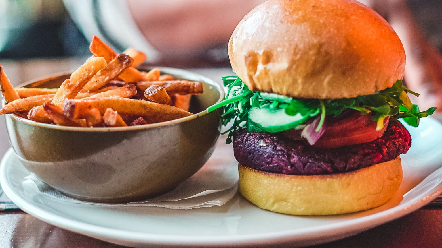 Vegan burger. Photo by Rolande PG on Unsplash.