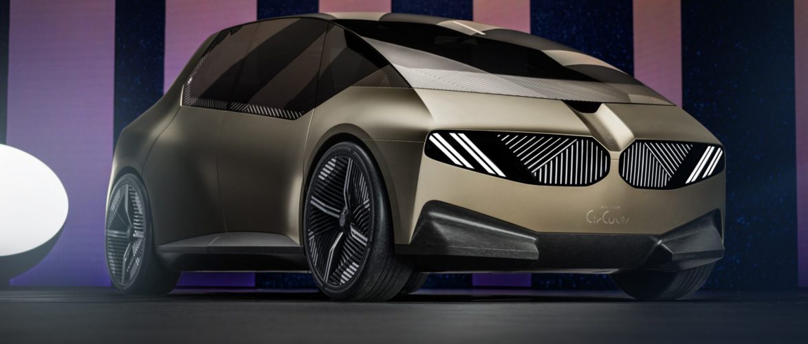 Gauzy SPD smart glass headlights for BMWi Vision Circular Showcar. Photo courtesy of Gauzi via NoCamels.
