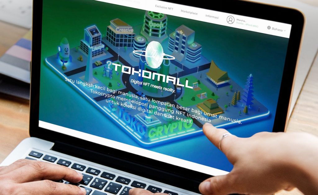Indonesia's first multi-category NFT marketplace, TokoMall, was officially presented in August. Photo courtesy of Tokocrypto.