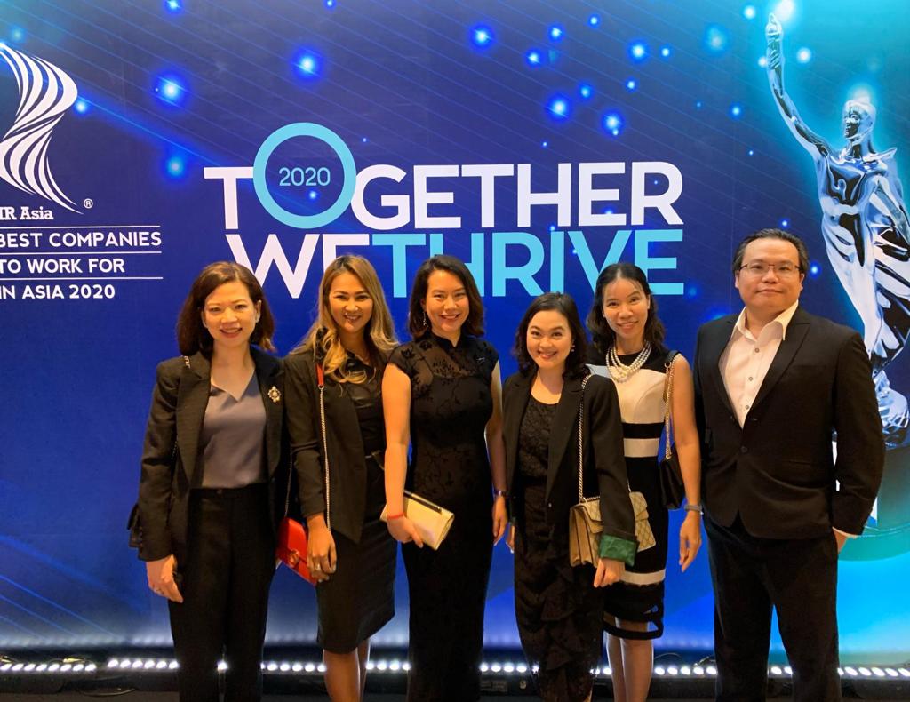 Verena Siow (third from left) attends Together We Thrive 2020 as SAP IndoChina was named one of the Best Companies To Work For in Asia 2020. Photo courtesy of SAP.