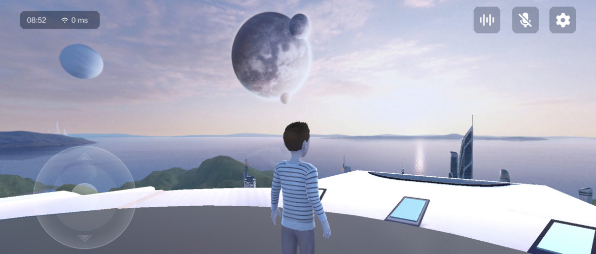 The Xirang metaverse by Baidu is still sparse and unpopulated. Screengrab by KrASIA.