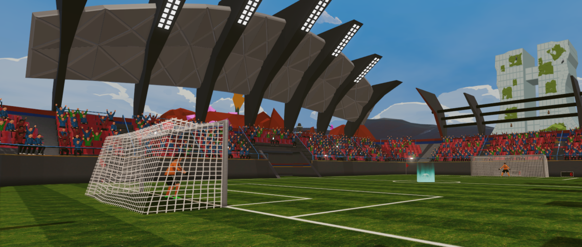Moonshot Stadium built by dzsunyec. Screenshot from Decentraland.