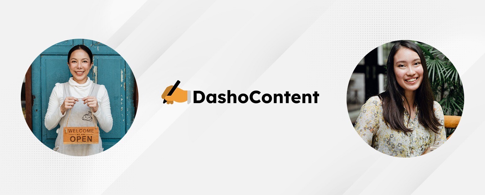 DashoContent is an easy-to-use content platform that generates social media copy and images for businesses