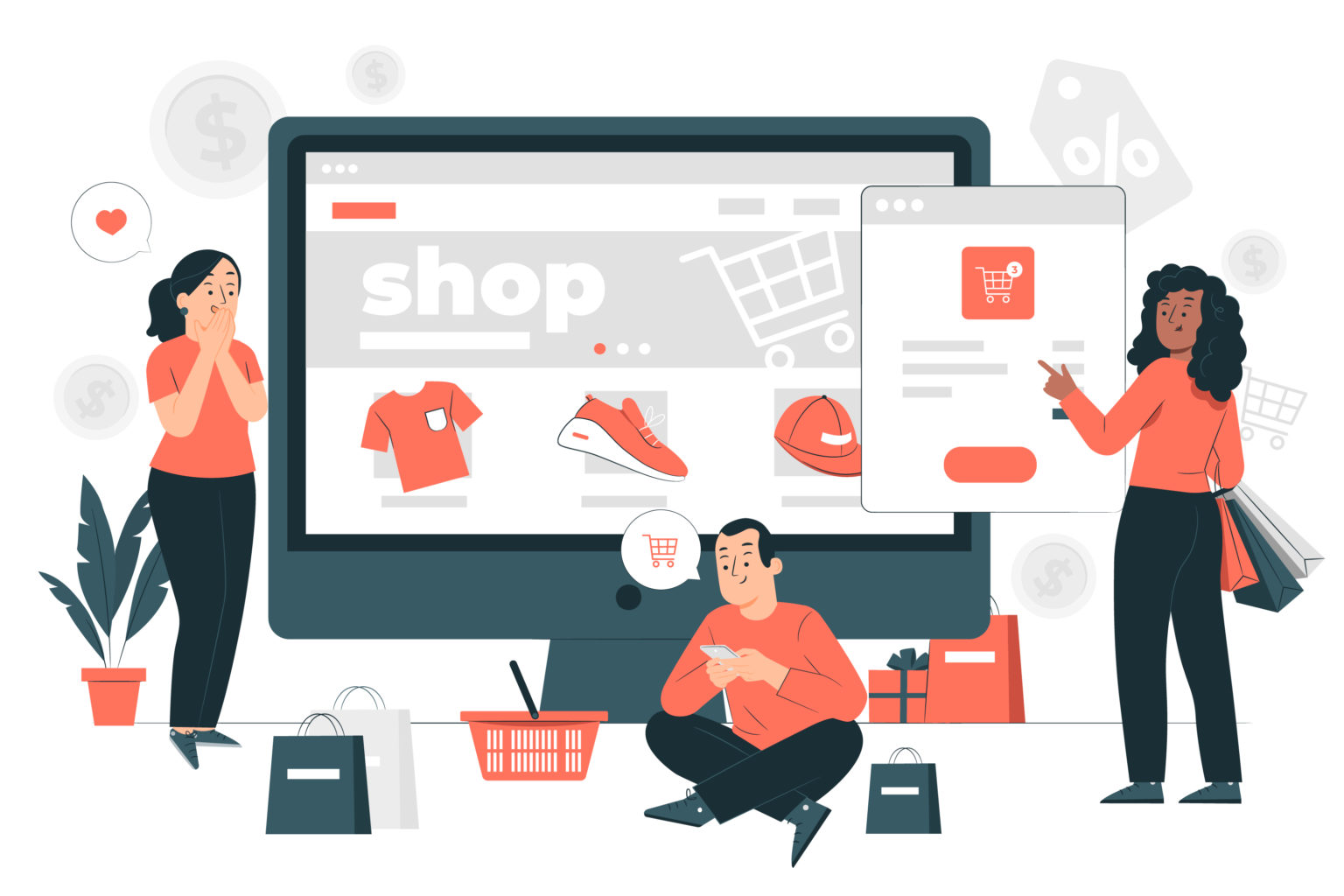 E-commerce. Graphic courtesy of Freepik.