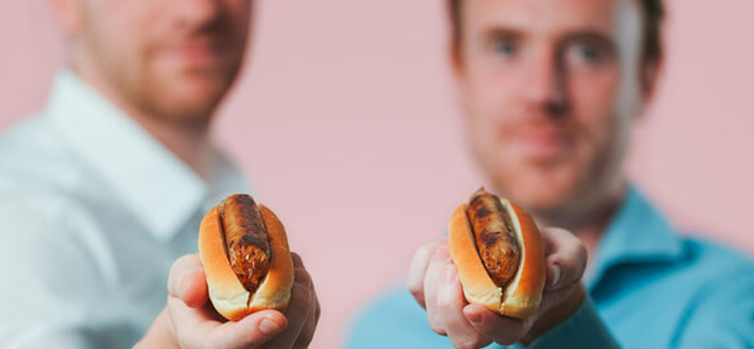 Introducing Meatable's Pork Sausages: Meatable's Founders CTO Daan Luining (L) and CEO Krijn de Nood (R)