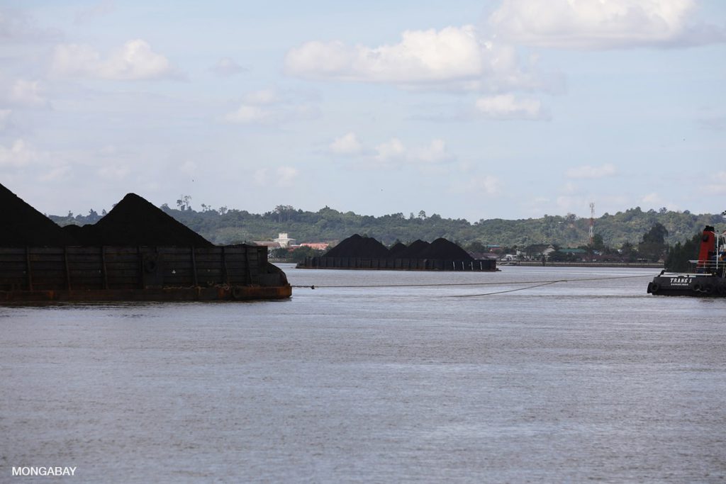 Coal on a barge near Tanjung Redeb, East Kalimantan.