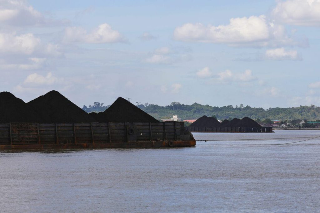 Coal on a barge near Tanjung Redeb, East Kalimantan.