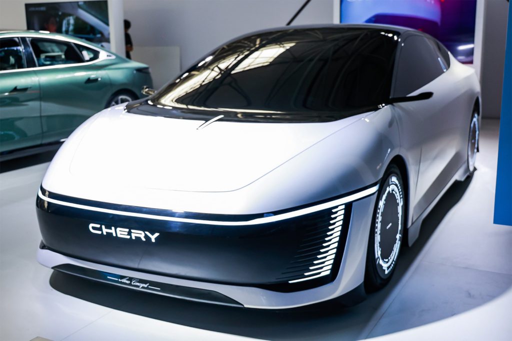 Photo of Chery's ultra low-drag concept car.