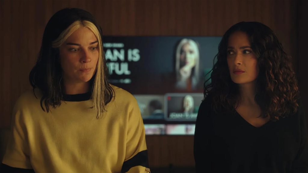 Image of Joan and Salma Hayek from the Black Mirror episode titled Joan Is Awful.