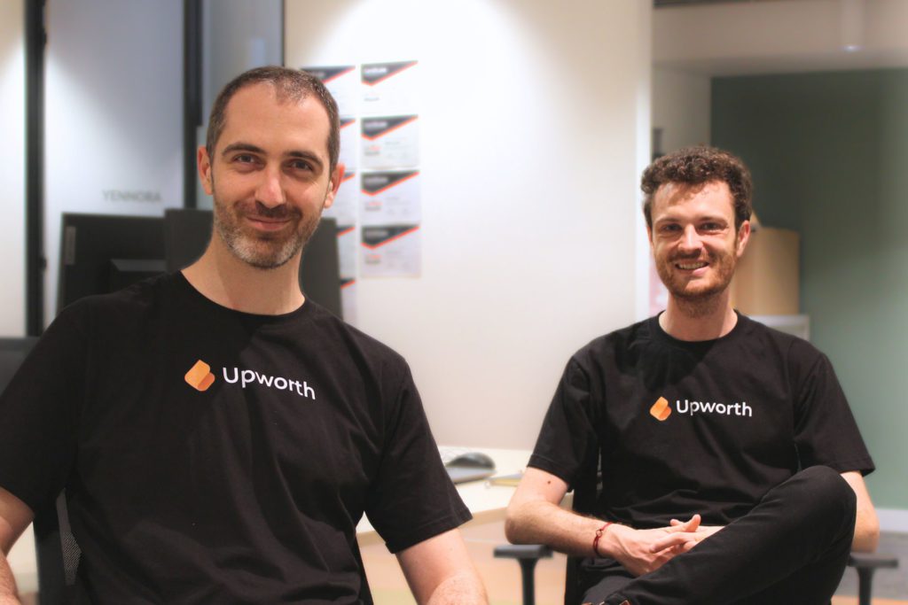 Photo of Maxime Chaury (left), COO and CMO of Upworth, and Alexandre Chavotier, CEO of Upworth.