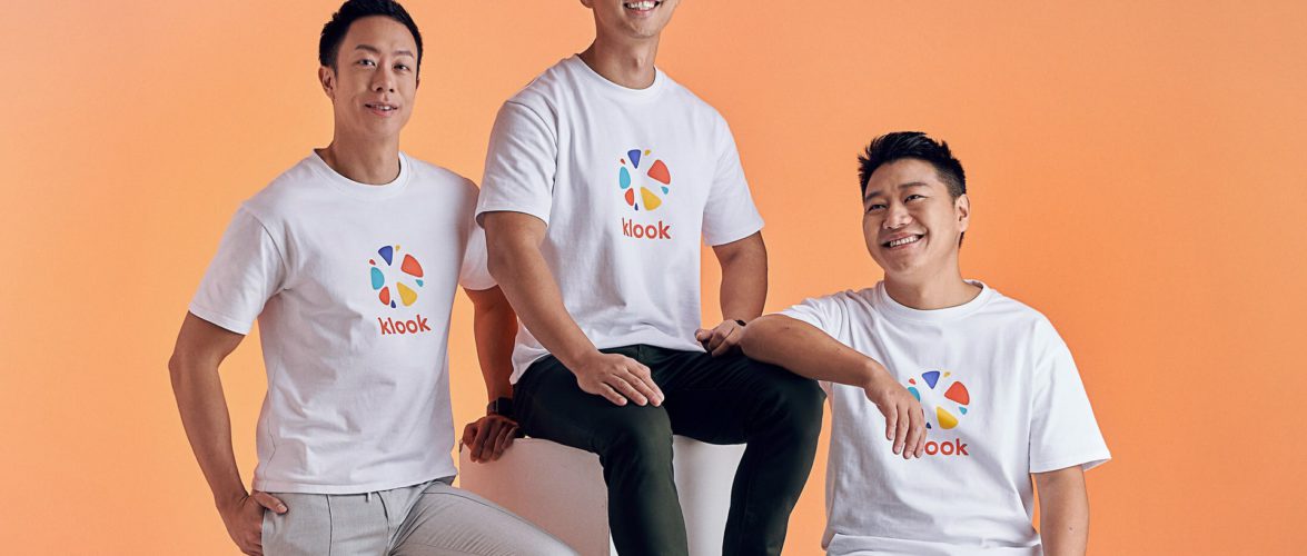 Photo of Klook’s co-founders. From left to right: Eric Gnock Fah, Ethan Lin, and Bernie Xiong, who serve as COO, CEO, and CTO, respectively. Photo and header photo from KrASIA’s archive.