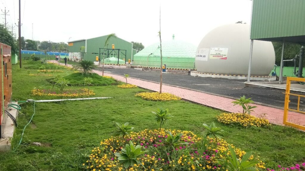 Photo of a processing plant operated by Mahindra Waste to Energy Solutions Limited (MWTESL) in Indore, India.