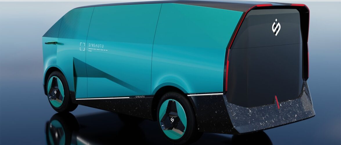 Image of the V1, one of three new energy vehicle models unveiled by SingAuto in September 2023. Image source: SingAuto.