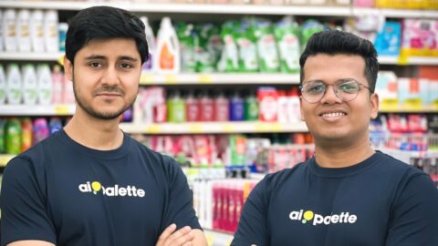 Photo of Himanshu Upreti (left) and Somsubhra GanChoudhuri, co-founders of Ai Palette. Photo from KrASIA’s archive.