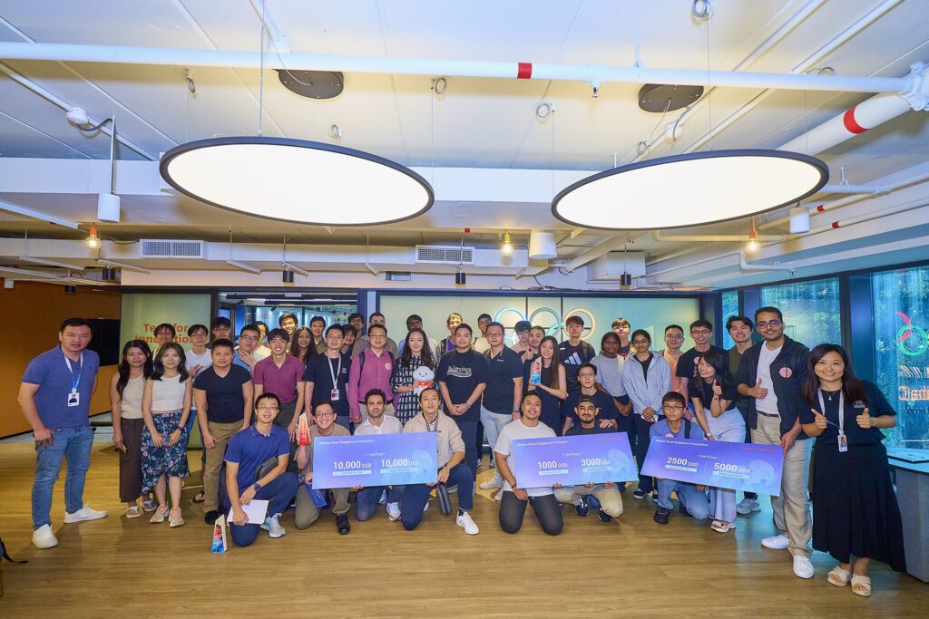 Photo of participants at Alibaba Cloud’s 2024 AI hackathon in Singapore.