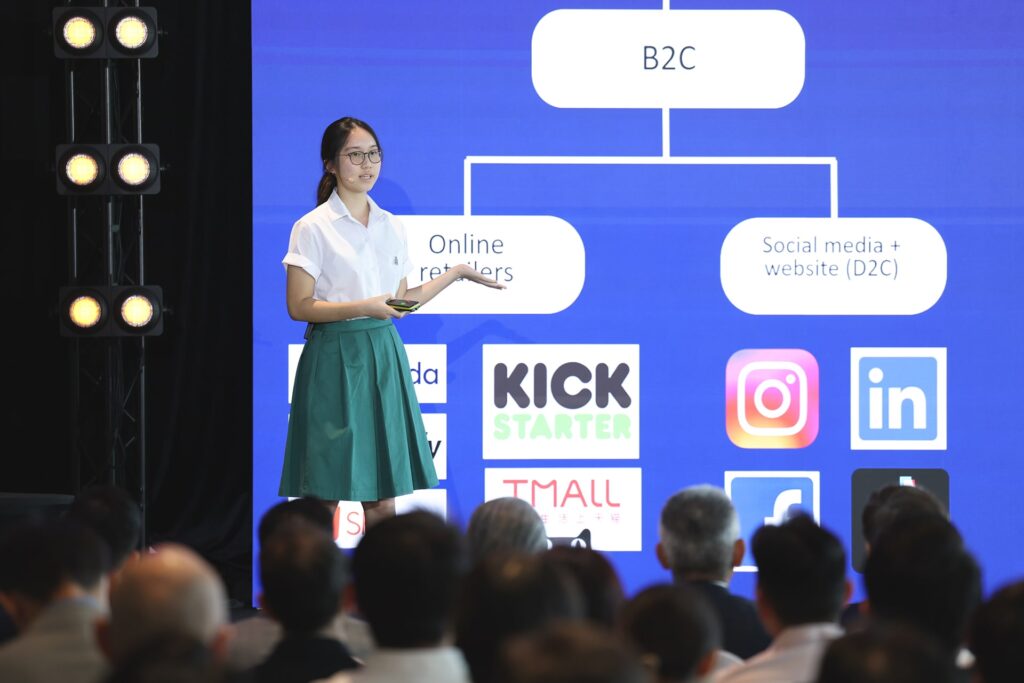 Photo of Xie Ningxin, co-founder and CEO of Hoo. Xie was presenting Hoo’s solution during the Future City Festival 2.0 event on March 15, 2024. She is currently a student at the Raffles Institution in Singapore.