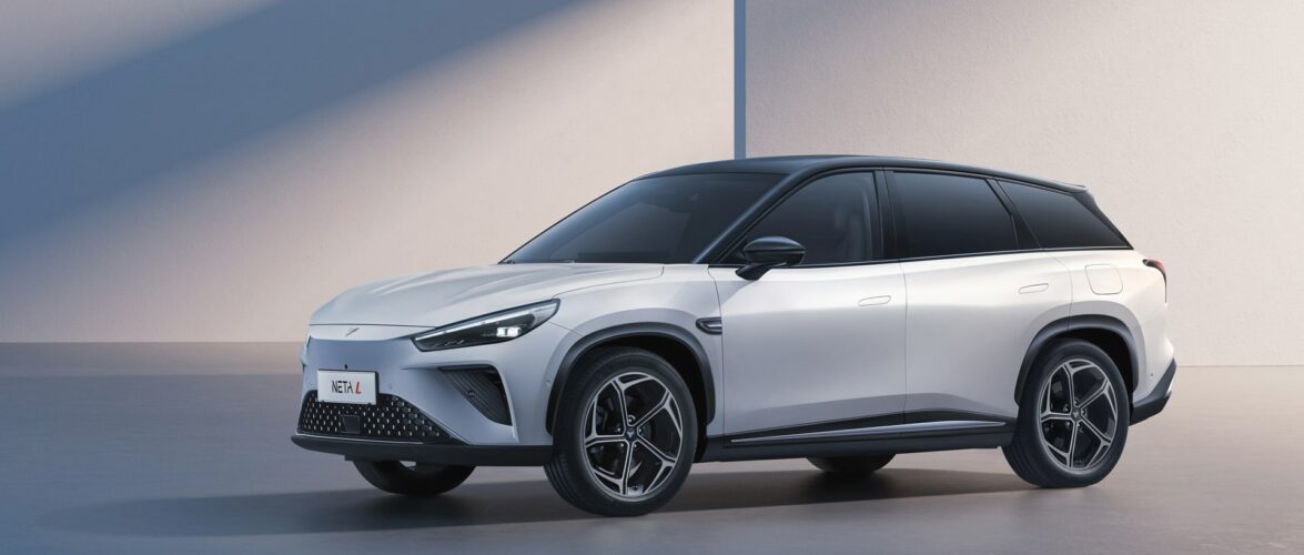 Promotional image of the Neta L electric vehicle, produced by Hozon Auto. Image courtesy of Hozon Auto.