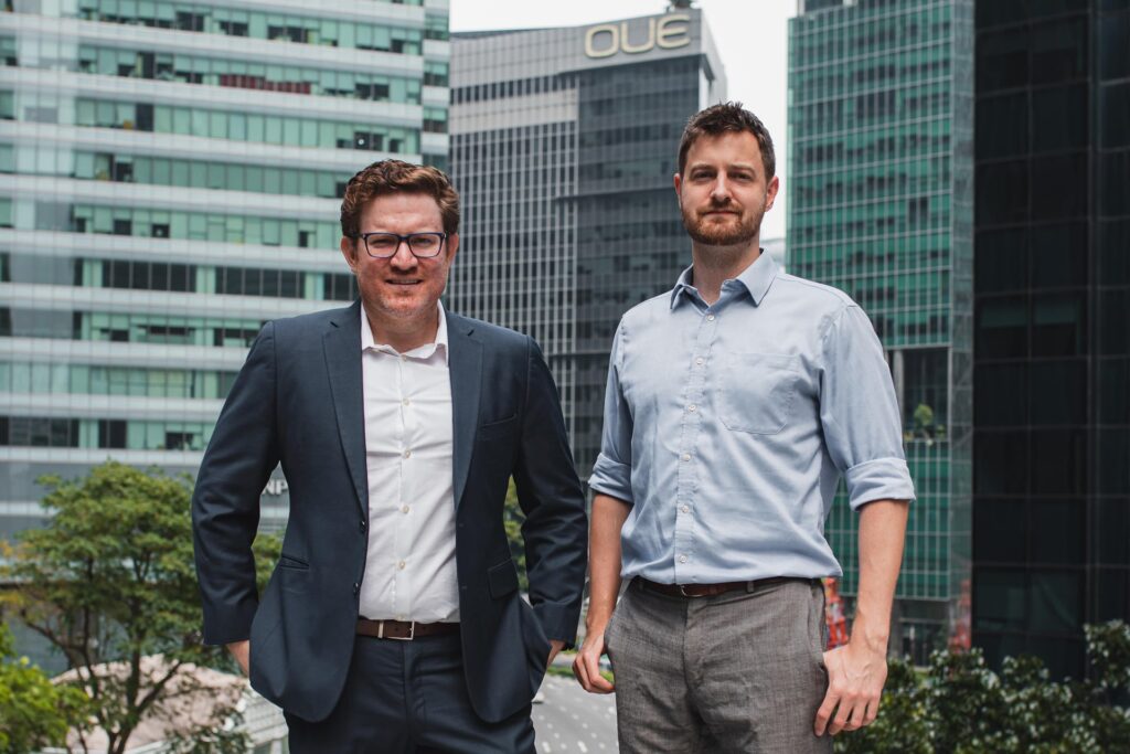 Photo of Benjamin Stein (left) and Joshua Kettlewell, co-founders of Staple.