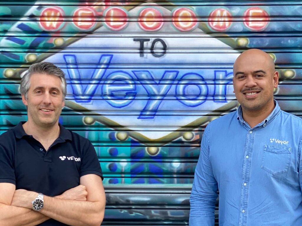 Photo of Veyor co-founders Stephen Rockett (left) and Richard Fifita.