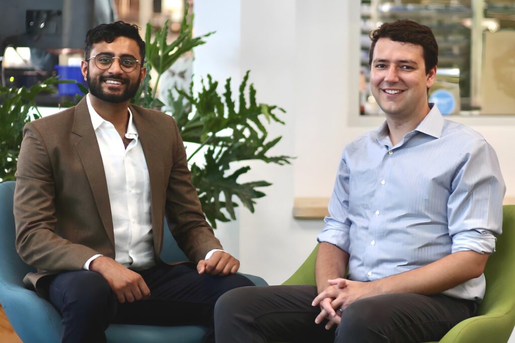 Photo of Shiv Bhakta (left) and Richard Swartwout, co-founders of Active Surfaces.