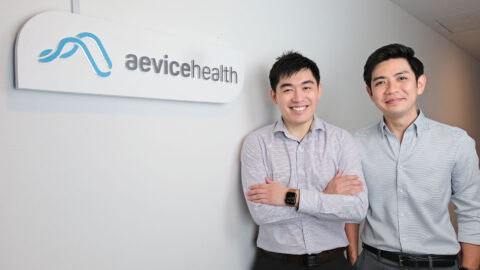 Photo of Adrian Ang, CEO of Aevice Health, and Rex Tan, CTO of Aevice Health. Photo courtesy of Aevice Health.