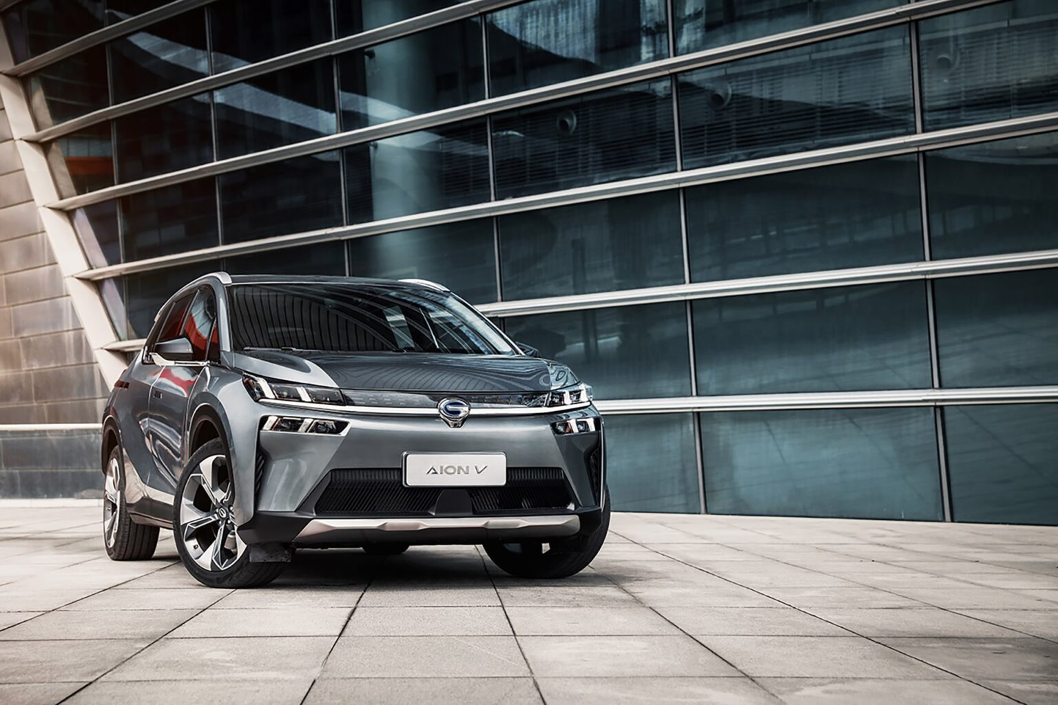 Photo of the Aion V electric vehicle.