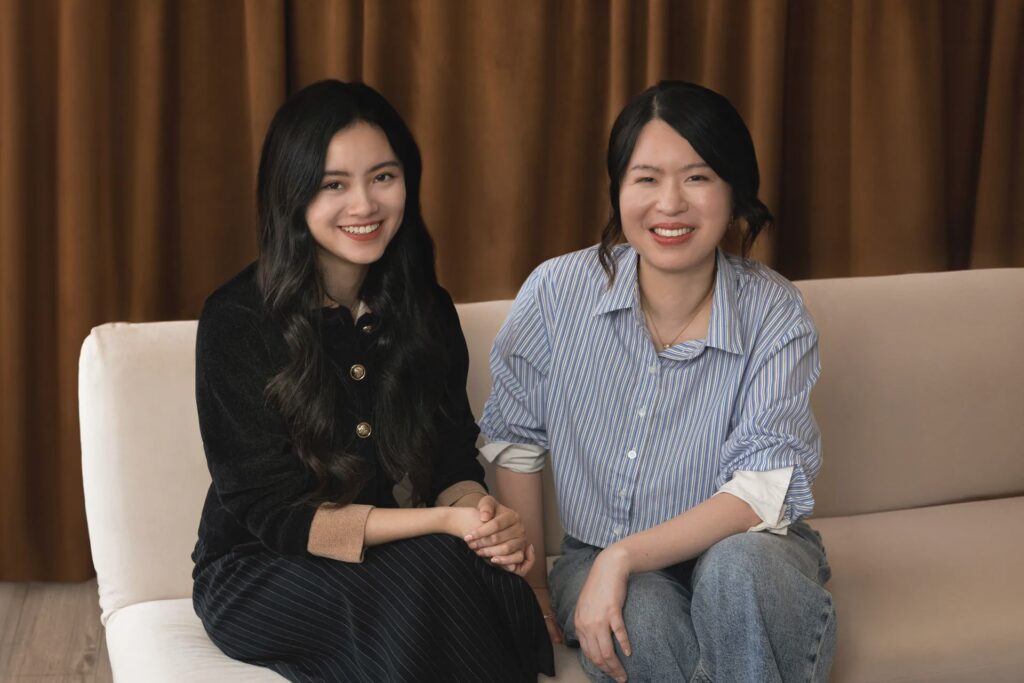 Photo of Demi Guo (left) and Chenlin Meng, co-founders of Pika.