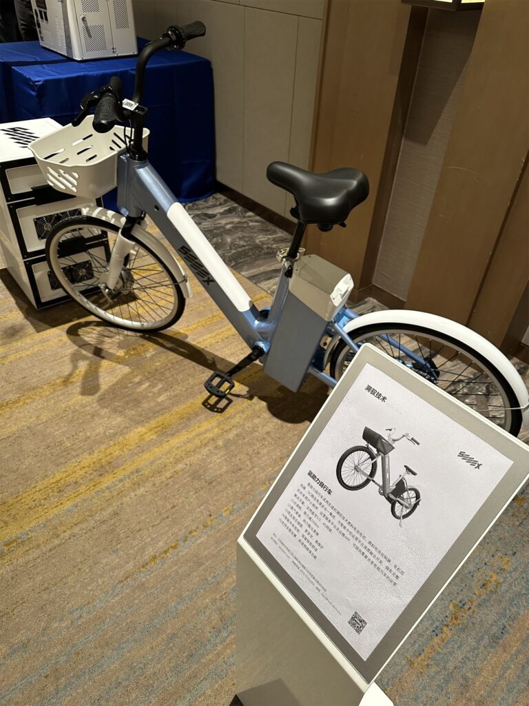 Photo of Seeex Tech’s hydrogen-assisted bicycle, unveiled at one of its recent events.