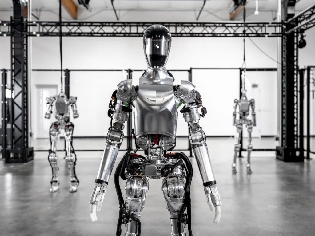 Photo of the Figure 01 humanoid robot.