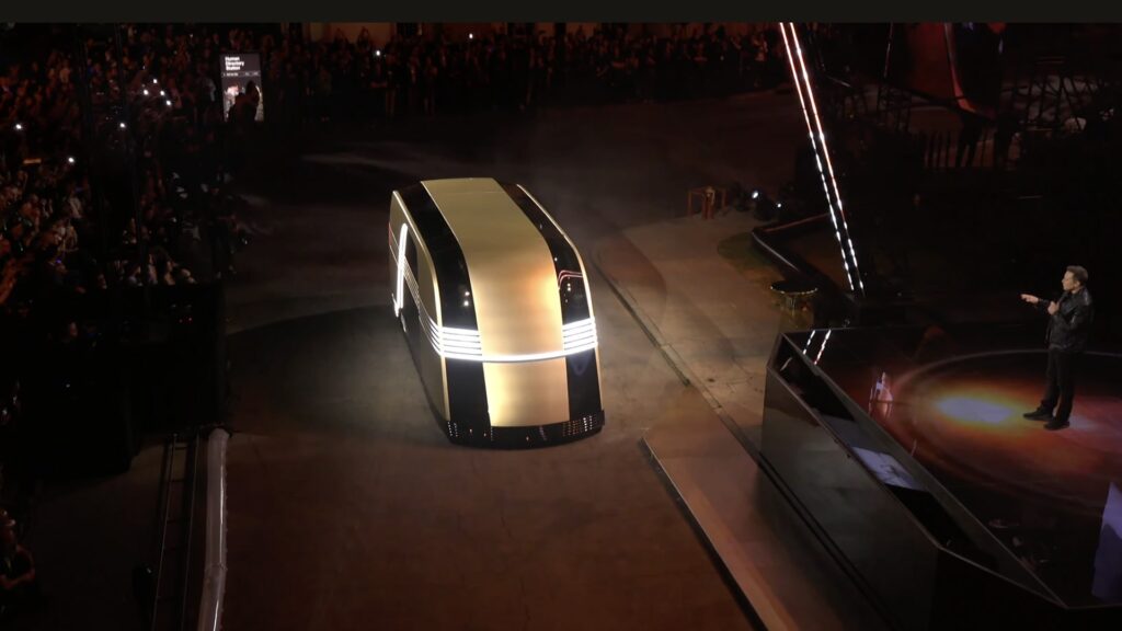 Image of the Robovan, showcased during Tesla's October 10 event.