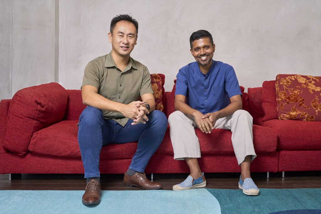 Photo of Jeremy Tan (left) and Murli Ravi, the co-founders of Singapore-based venture capital firm Tin Men Capital.