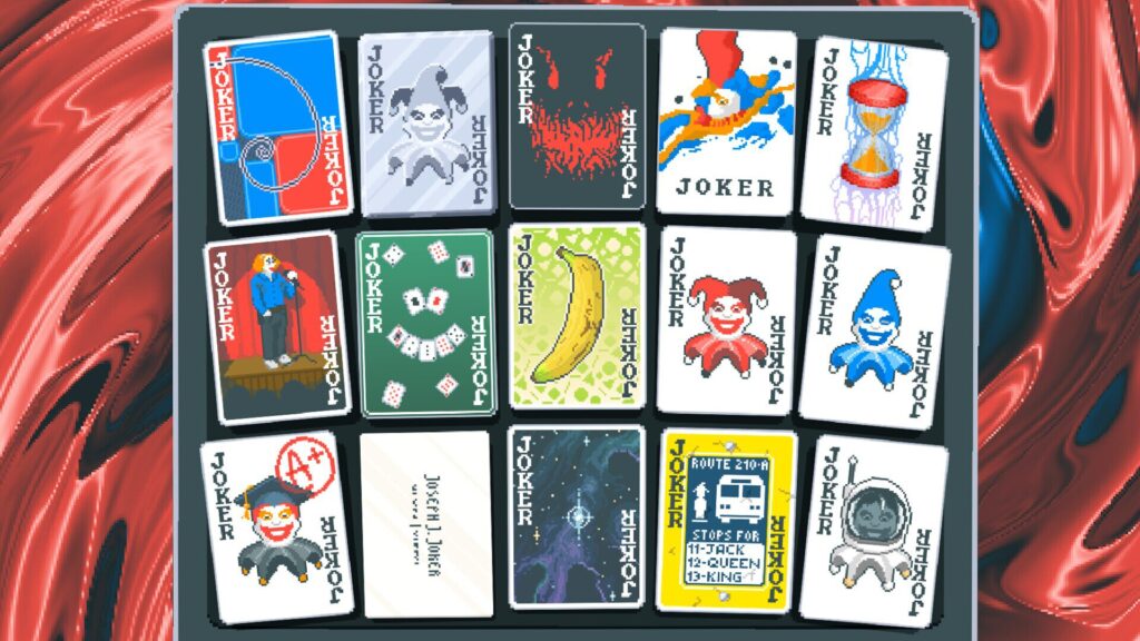 Image displays a selection of joker cards from Balatro's gameplay.