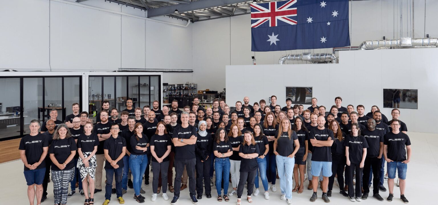 Photo of Fleet Space Technologies' team. Photo source: Fleet Space Technologies.