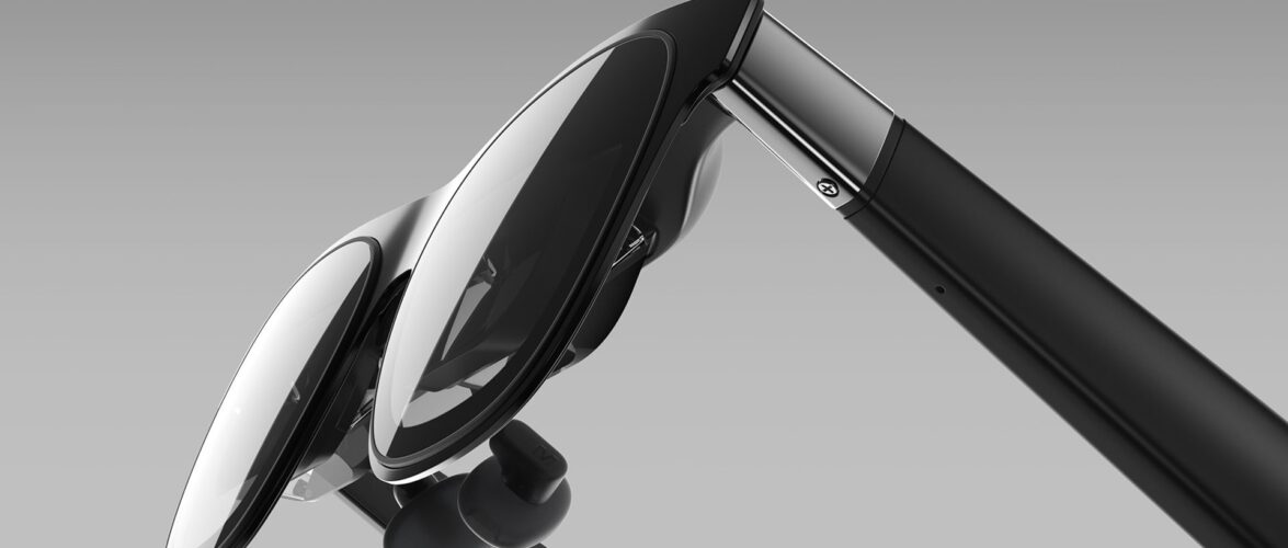 Image features the Xreal One, the newest model in Xreal's lineup of AR glasses. Image and header image source: Xreal.
